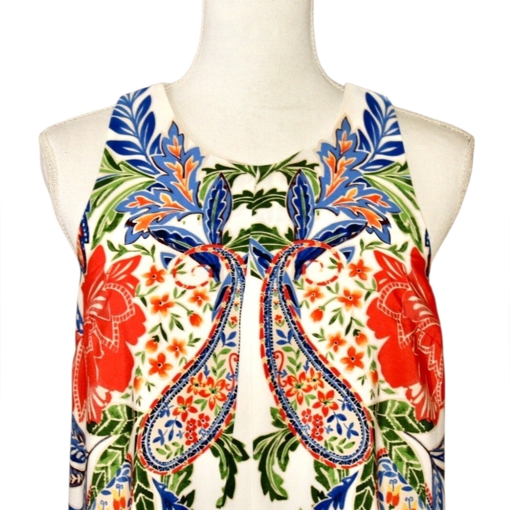 Gianni Bini Silky Lined Floral Mini Dress Multi-Color Size M - Picture 5 of 10